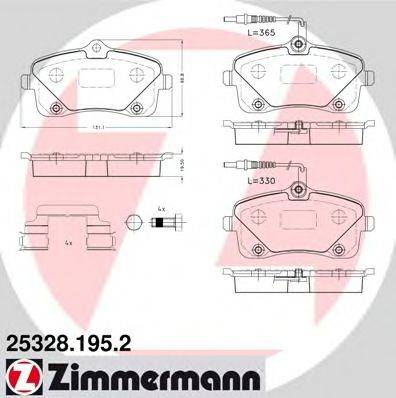 ZIMMERMANN 253281952 Комплект тормозных колодок, дисковый тормоз
