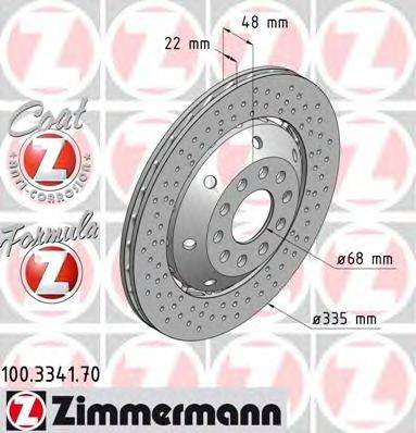 Тормозной диск ZIMMERMANN 100.3341.70