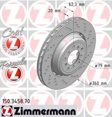 Тормозной диск ZIMMERMANN 150.3458.70