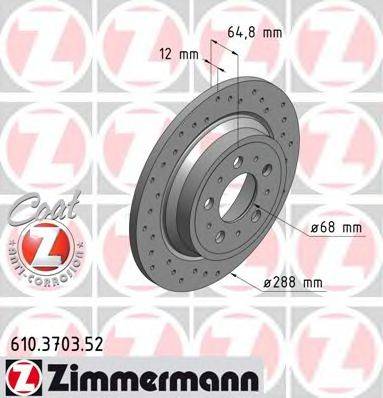 ZIMMERMANN 610370352 Тормозной диск