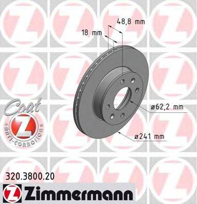 ZIMMERMANN 320380020 Тормозной диск