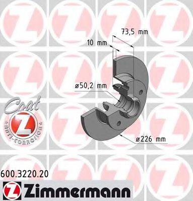 ZIMMERMANN 600322020 Тормозной диск