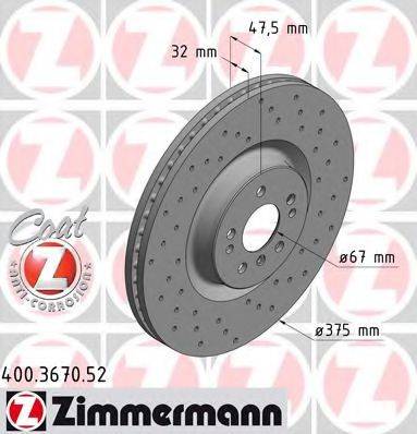 ZIMMERMANN 400367052 Тормозной диск