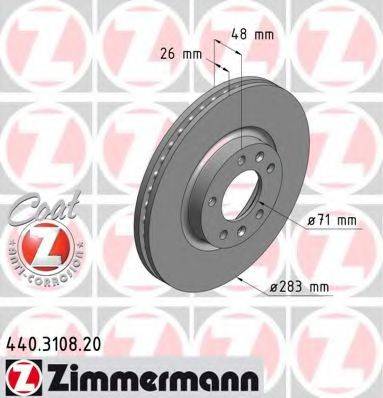 Тормозной диск ZIMMERMANN 440.3108.20