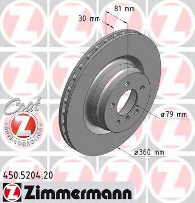 ZIMMERMANN 450520420 Тормозной диск