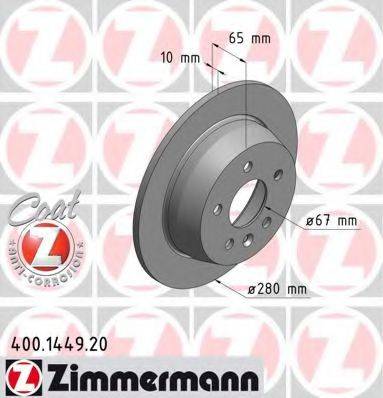 Тормозной диск ZIMMERMANN 400.1449.20