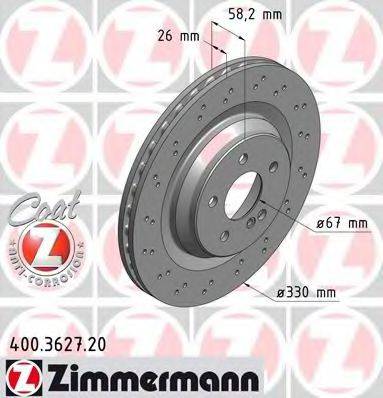 Тормозной диск ZIMMERMANN 400.3627.20