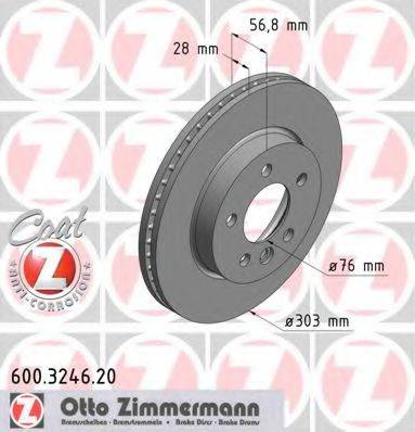 ZIMMERMANN 600324620 Тормозной диск