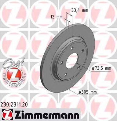 ZIMMERMANN 230231120 Тормозной диск