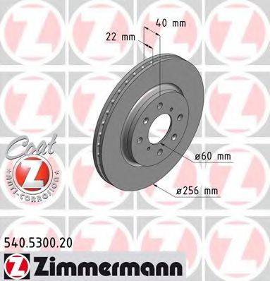 ZIMMERMANN 540530020 гальмівний диск