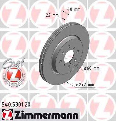 ZIMMERMANN 540530120 гальмівний диск