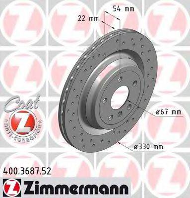 ZIMMERMANN 400368752 Тормозной диск