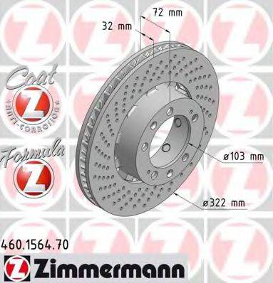 ZIMMERMANN 460156470 Тормозной диск