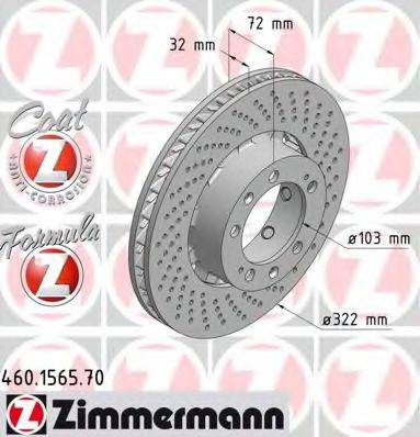 ZIMMERMANN 460156570 Тормозной диск
