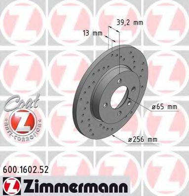 ZIMMERMANN 600160252 Тормозной диск