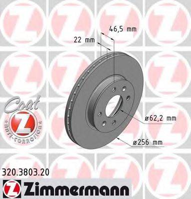 ZIMMERMANN 320380320 Тормозной диск