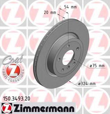 Тормозной диск ZIMMERMANN 150.3493.20