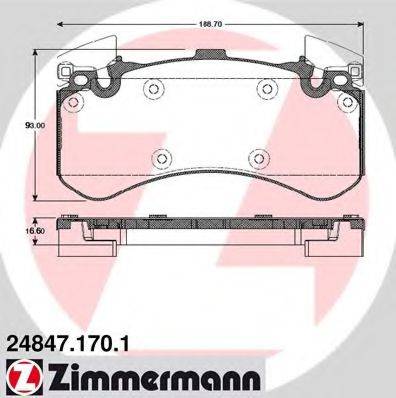 ZIMMERMANN 248471701 Комплект тормозных колодок, дисковый тормоз