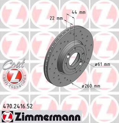 ZIMMERMANN 470241652 Тормозной диск