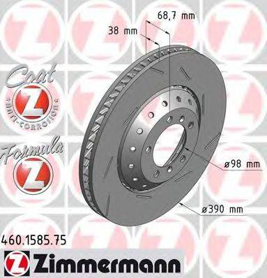 ZIMMERMANN 460158575 гальмівний диск
