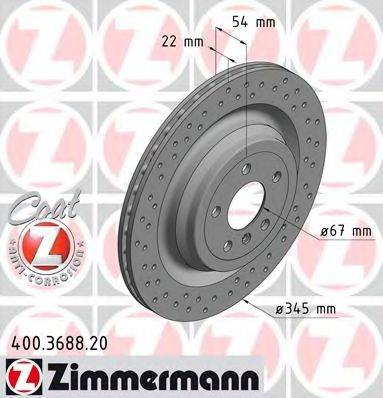 ZIMMERMANN 400368820 Тормозной диск