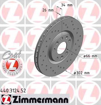 Тормозной диск ZIMMERMANN 440.3124.52