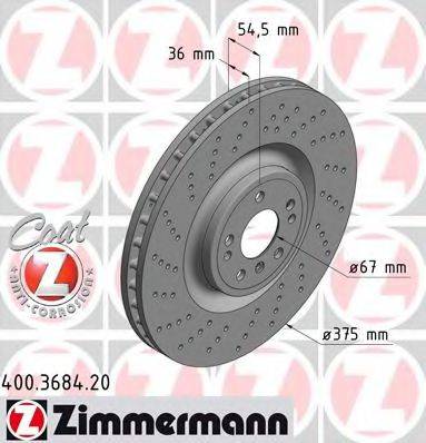 ZIMMERMANN 400368420 Тормозной диск
