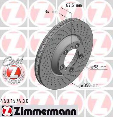Тормозной диск ZIMMERMANN 460.1574.20