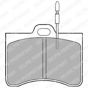 Комплект тормозных колодок, дисковый тормоз DELPHI LP114