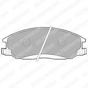 DELPHI LP1743 Комплект тормозных колодок, дисковый тормоз