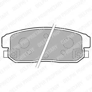 DELPHI LP1829 Комплект тормозных колодок, дисковый тормоз
