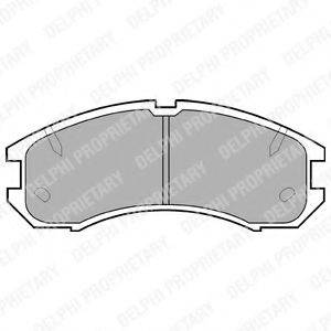 DELPHI LP595 Комплект тормозных колодок, дисковый тормоз
