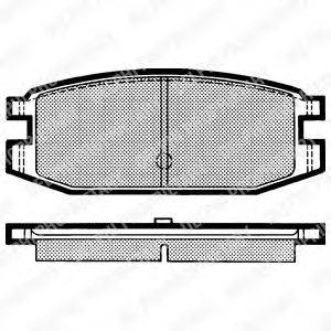 DELPHI LP641 Комплект тормозных колодок, дисковый тормоз