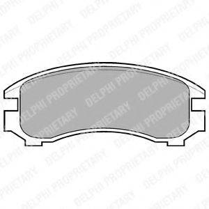 Комплект тормозных колодок, дисковый тормоз DELPHI LP671
