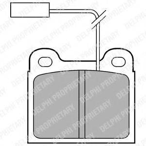 Комплект тормозных колодок, дисковый тормоз DELPHI LP711