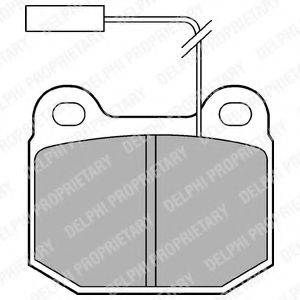 Комплект тормозных колодок, дисковый тормоз DELPHI LP712