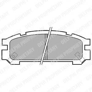 DELPHI LP814 Комплект тормозных колодок, дисковый тормоз