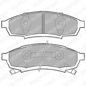 Комплект тормозных колодок, дисковый тормоз DELPHI LP895