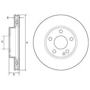 DELPHI BG4554C Тормозной диск