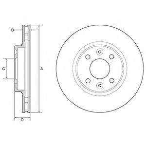Тормозной диск DELPHI BG4570C