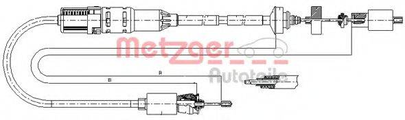 METZGER 102967 Трос, управление сцеплением
