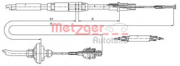 METZGER 103149 Трос, управление сцеплением