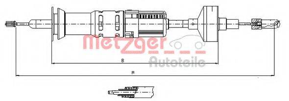 METZGER 103412 Трос, управління зчепленням