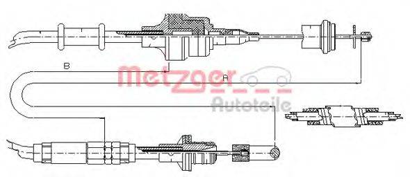 Трос, управління зчепленням METZGER 10.3750