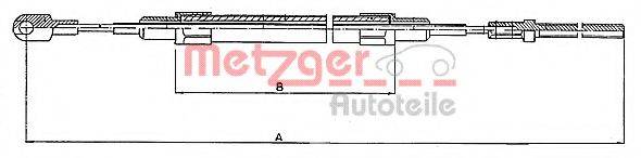 METZGER 104152 Трос, стояночная тормозная система