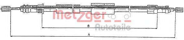 Трос, стояночная тормозная система METZGER 10.4571