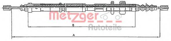 Трос, стояночная тормозная система METZGER 10.4651