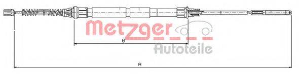 METZGER 107431 Трос, стоянкова гальмівна система
