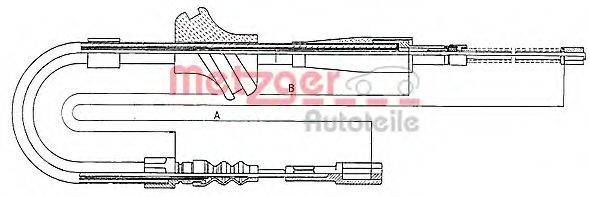 METZGER 107502 Трос, стоянкова гальмівна система