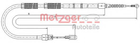METZGER 107535 Трос, стоянкова гальмівна система